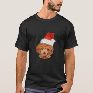 Camiseta Lindo Caniche Miniatura con Sombrero de Santa de N