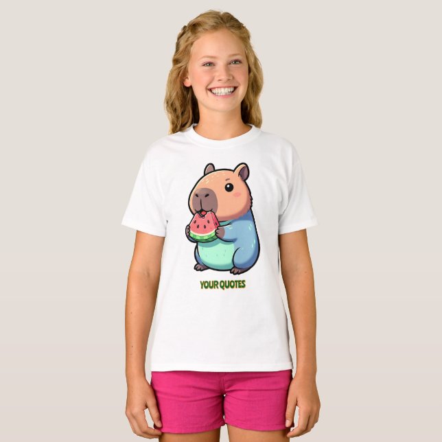 Camiseta Lindo carpincho comiendo sandía (Anverso completo)