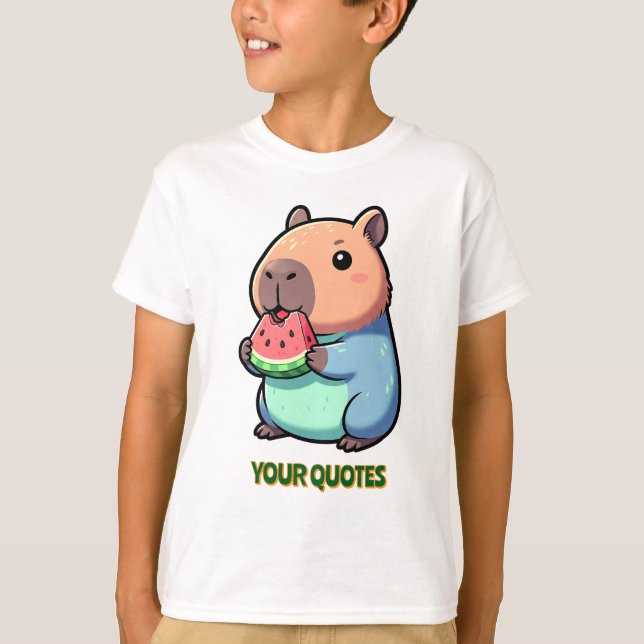 Camiseta Lindo carpincho comiendo sandía (Anverso)