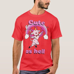 Camiseta Lindo como el infierno Kawaii Baphomet Pastel Goth