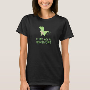 Camiseta Lindo como un herbívoro vegano dinosaurio vegetari