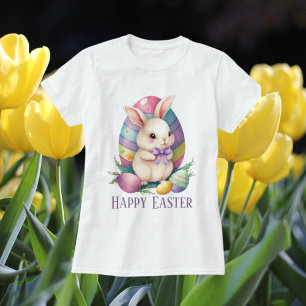 Camiseta lindo conejito de Pascua agregar texto