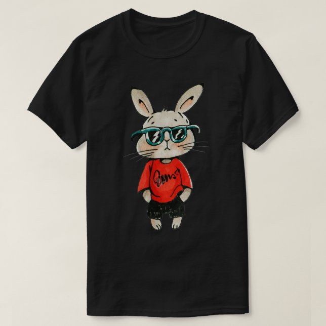 Camiseta lindo conejo T-Shirt (Diseño del anverso)