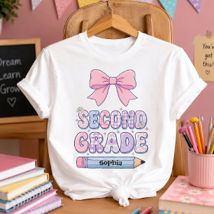 Camiseta Lindo Coquette Lazo Rosa Personalizado Segundo Gra