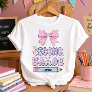 Camiseta Lindo Coquette Lazo Rosa Personalizado Segundo Gra
