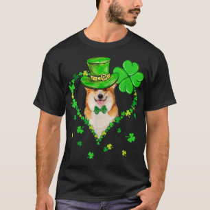 Camiseta Lindo Corgi Día de San Patricio Perros Papá Mamá