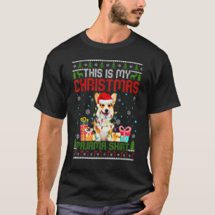 Camiseta Lindo Corgi Este Es Mi Pijama De Navidad