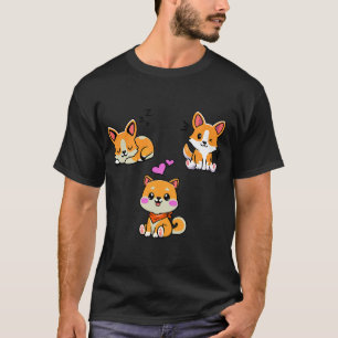 Camiseta Lindo Corgi Perro Cachorros Corgi Patrón Corgi