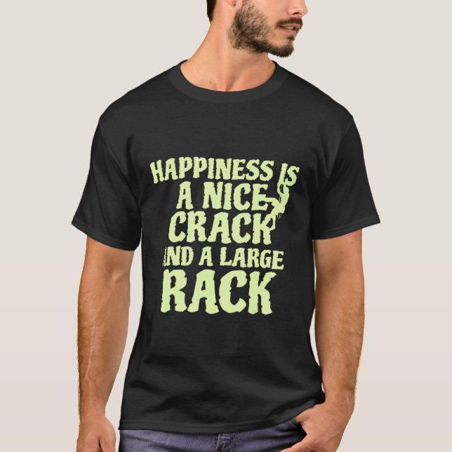 Camiseta Lindo Crack Gran Cremallera Rock Escalador Rock (Anverso)