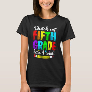 Camiseta Lindo Cuidado Quinto Grado Aquí Vengo Primer Día