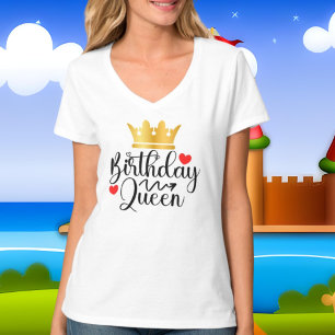 Camiseta lindo cumpleaños Reina arte de palabras