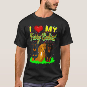 Camiseta Lindo Dachshund Perro Wiener Divertido Amo a Mi B