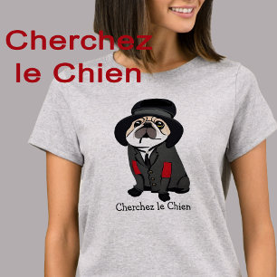 Camiseta Lindo Detective Sherlock Pug Amante Perro Vagabund