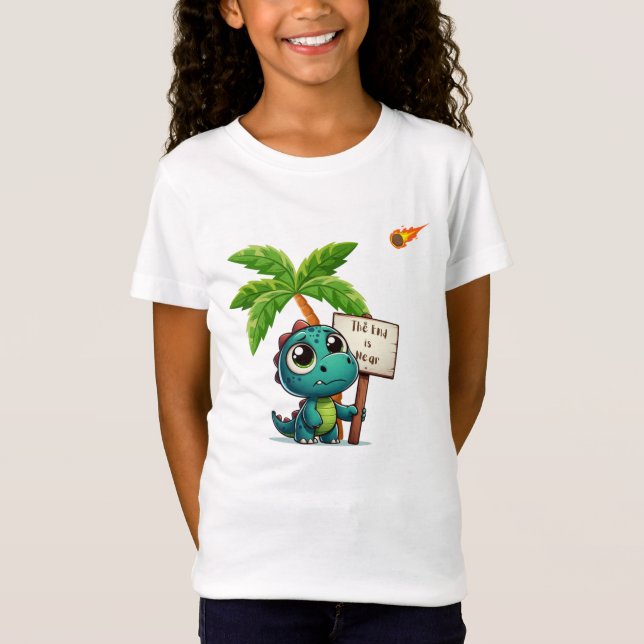 Camiseta lindo, divertido dinosaurio (Anverso)