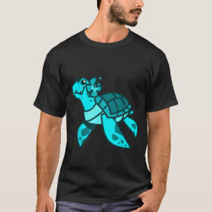 Camiseta Lindo dulce dibujo animado tortuga marina animal o