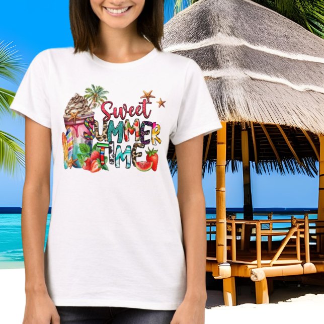Camiseta lindo dulce verano tiempo palabra arte (Subido por el creador)