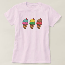 Camiseta Lindo el dibujo animado helado