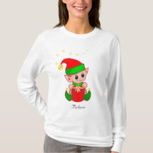 Lindo elfo de Navidad con estrellas