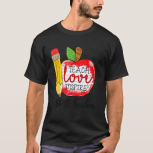 Camiseta Lindo Enseña Ama Inspira Sped Maestro 100 Días De