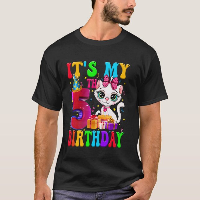 Camiseta Lindo Es Mi Cumpleaños Número 5 Cumpleaños De 5 Añ (Anverso)