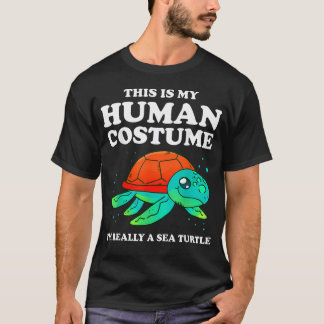 Camiseta Lindo Este Es Mi Humano Soy Realmente Una Tortuga 