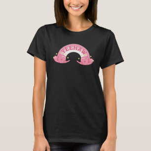 Camiseta Lindo Estético Rosa Howdy Vaquera Sureña Country