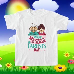 Camiseta lindo Feliz Día de los Abuelos