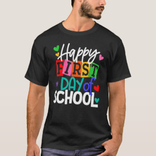 Camiseta Lindo Feliz Primer Día De Colegio De Vuelta Al Col