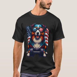 Camiseta Lindo Fisicoculturista Boyero Australiano Bandera