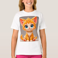 Lindo gatito naranja de dibujos animados