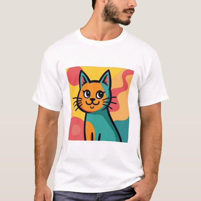 Camiseta lindo gato (Anverso)