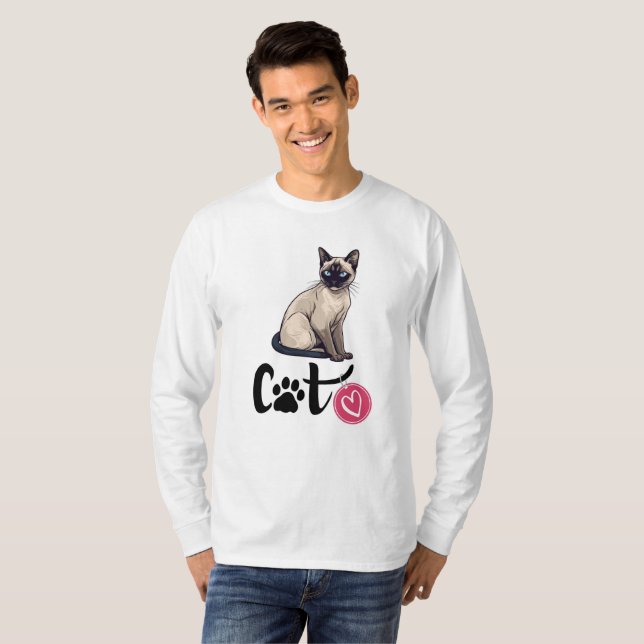 Camiseta lindo gato (Anverso completo)
