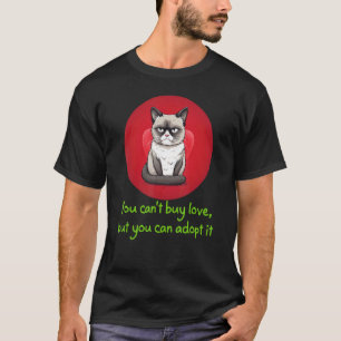 Camiseta Lindo gato adoptado, divertido disfraz de gatos pa