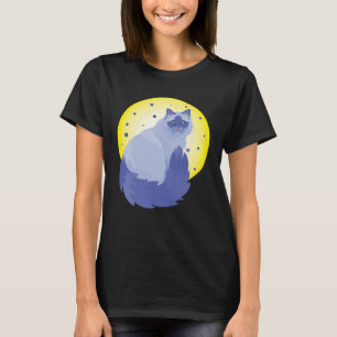 Camiseta lindo gato colorido de un gatito azul