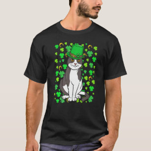 Camiseta Lindo Gato Duende Trébol Día de San Patricio 202