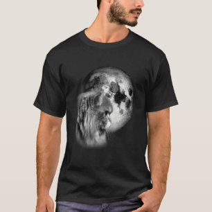 Camiseta lindo gato persa con gato lunar