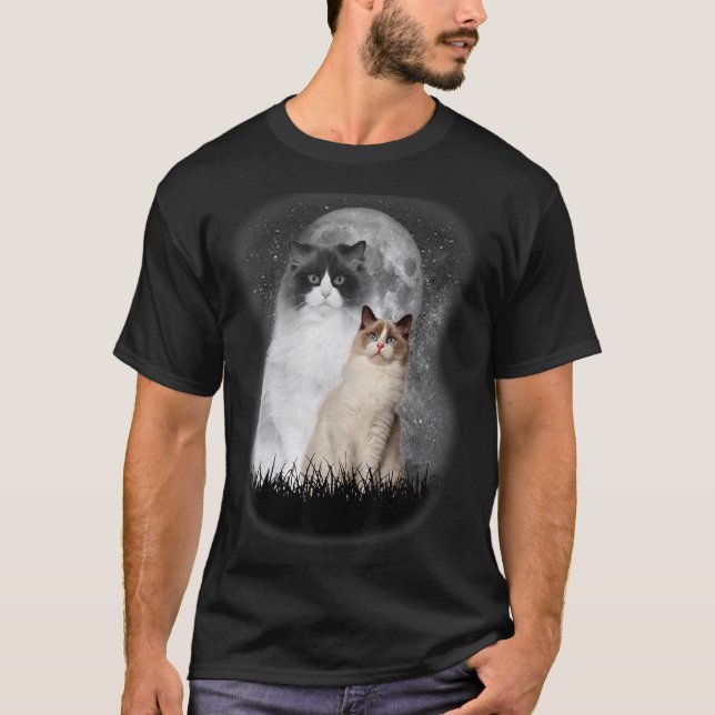 Camiseta lindo Gato Ragdoll con Mascota Gato Moon Ragdoll (Anverso)