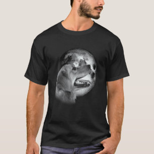 Camiseta lindo Golden Retriever con Moon Dog