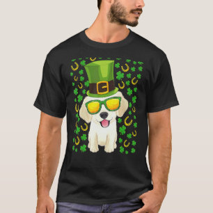 Camiseta Lindo Golden Retriever Día de San Patricio Sombrer