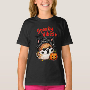 Camiseta Lindo gorrión de Halloween Chibi Manga Anime Dibuj