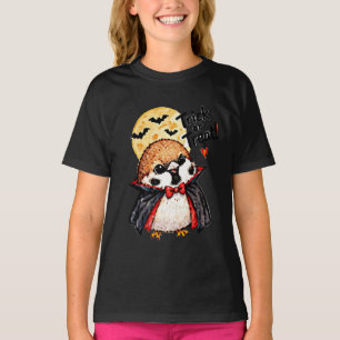 Camiseta Lindo gorrión de Halloween Chibi Manga Anime Drácu