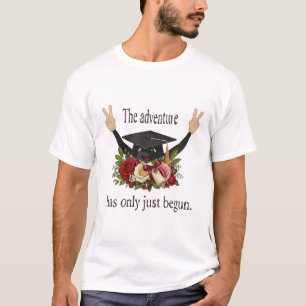 Camiseta Lindo Gorro de Graduación Floral   La Aventura Com