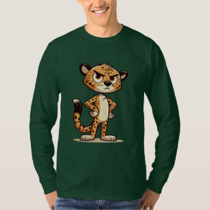 Camiseta lindo guepardo descontento