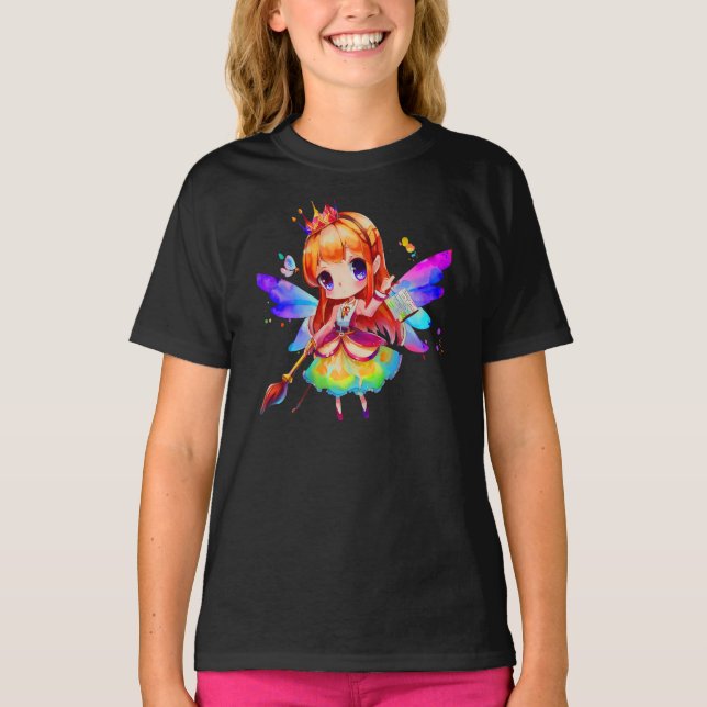 Camiseta lindo hada acuarela (Anverso)