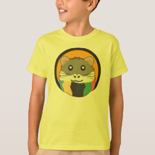 Camiseta Lindo hámster de dibujos animados con una bufanda
