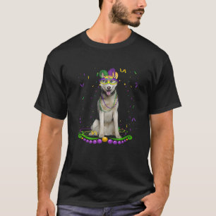 Camiseta Lindo Husky con Máscara de Carnaval Perros Mardi G