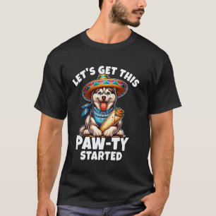 Camiseta Lindo Husky Divertido Cinco De Mayo Fiesta de Garr