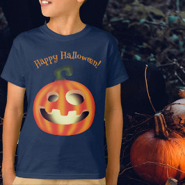 Camiseta Lindo Jack O Lantern Sonriendo Feliz Halloween