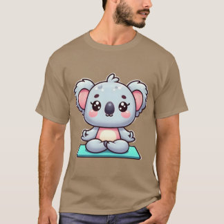 Camiseta Lindo koala de dibujos animados en postura de yoga