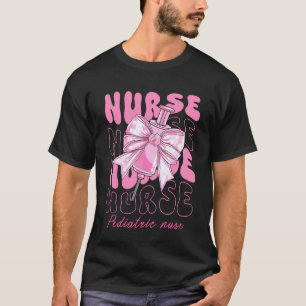 Camiseta Lindo lazo coqueto rosa enfermera pediátrica femen